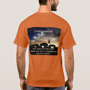 T-shirt Confiance avec Randonnée originale Photo Orange