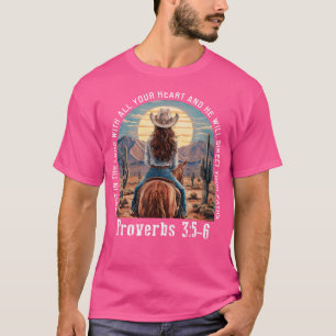 T-shirt Confiance Dans Le Lord Cowgirl Western Christian P