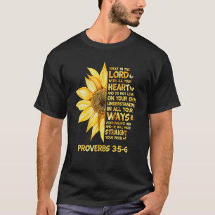T-shirt Confiance Dans Le Seigneur Tournesol Proverbes chr