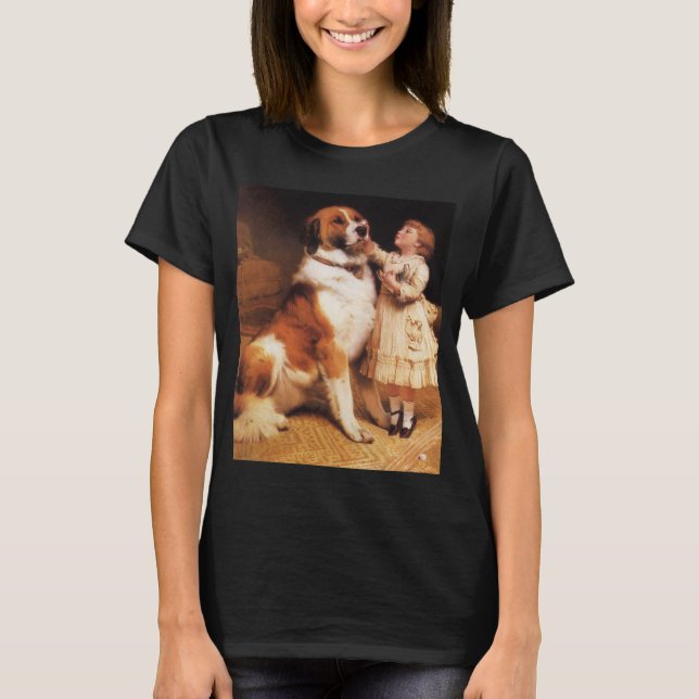 T-shirt Confiance par Charles Burton Barber, Chien Saint-B (Devant)