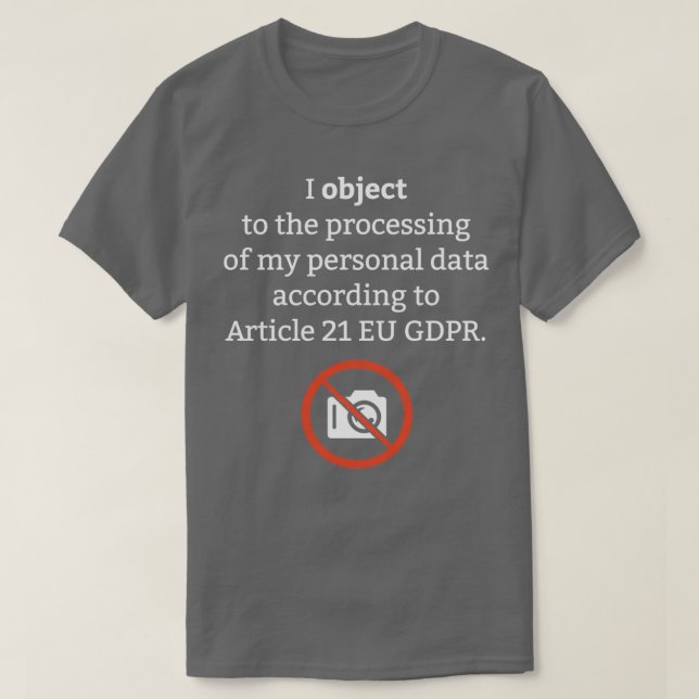 T-shirt Confidentialité des données personnelles GDPR Jura (Design devant)