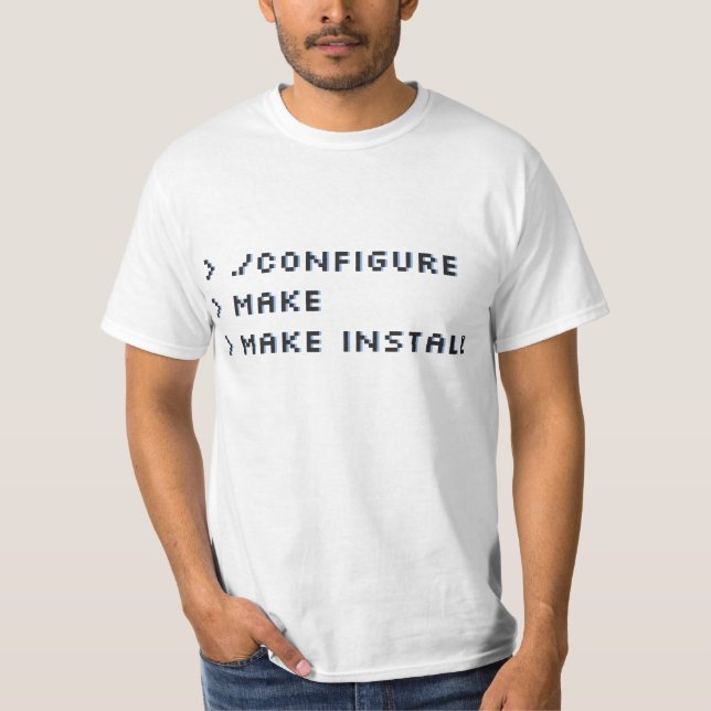 T-shirt configurez le && font le && faire pour installer (Devant)