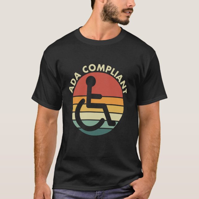 T-shirt Conformité ADA Accessibilité Conformité Handicapé  (Devant)