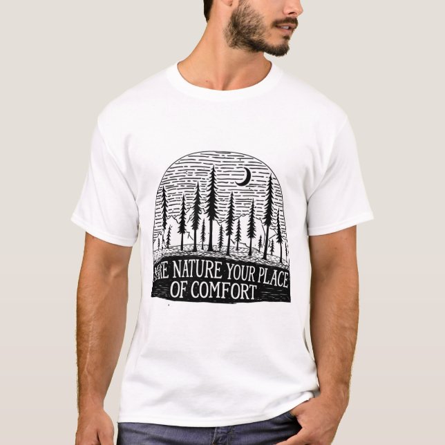 T-shirt Confort de la forêt naturelle (Devant)