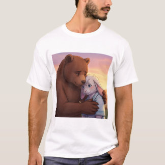 T-shirt Confort doux : une prise d'ours et de lapin