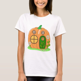 T-shirt Confortable Citrouille House Cute Automne Automne