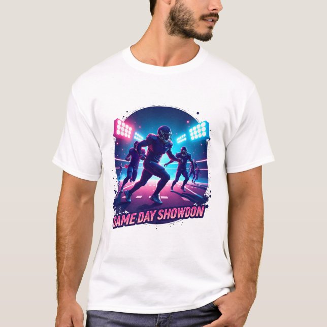 T-shirt Confrontation du jour de jeu – Graphisme d'action  (Devant)