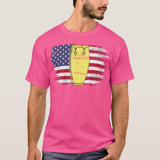 T-shirt Conga vintage avec drapeau américain - Pour Orches