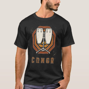 T-shirt Conga Vintage Retro classique musique amour