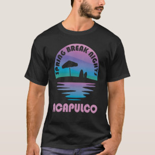 T-shirt Congé de printemps Acapulco Coucher de soleil Vint