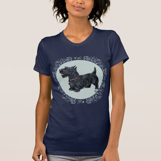 T-shirt Congenial Scottish Terrier Celebration (Devant)