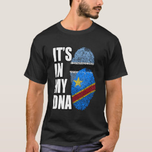 T-shirt Congo Démocratique Et Botswanais Mélange Drapeau A