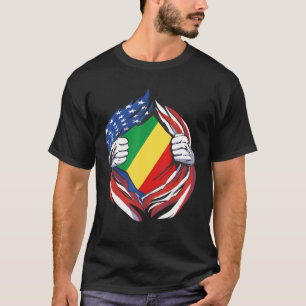 T-shirt Congo Drapeau Américain Fier De Mon Patrimoine Con