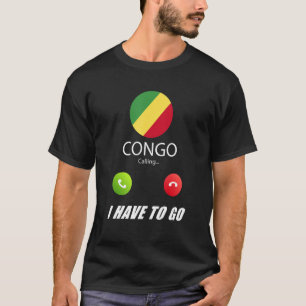 T-shirt Congo Drapeau Souvenir Congo Appelle