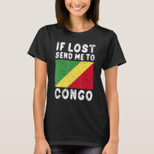 T-shirt Congo Drapeau Souvenir Si perdu envoyez-moi au Con