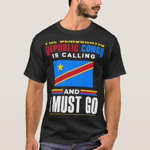 T-shirt Congo République Démocratique du Congo Drapeau con