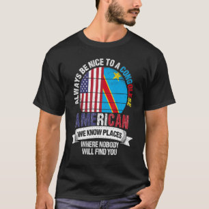 T-shirt Congolese American We know Places where Country Co