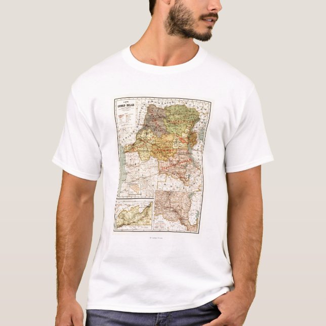 T-shirt CongoPanoramic MapCongo (Devant)