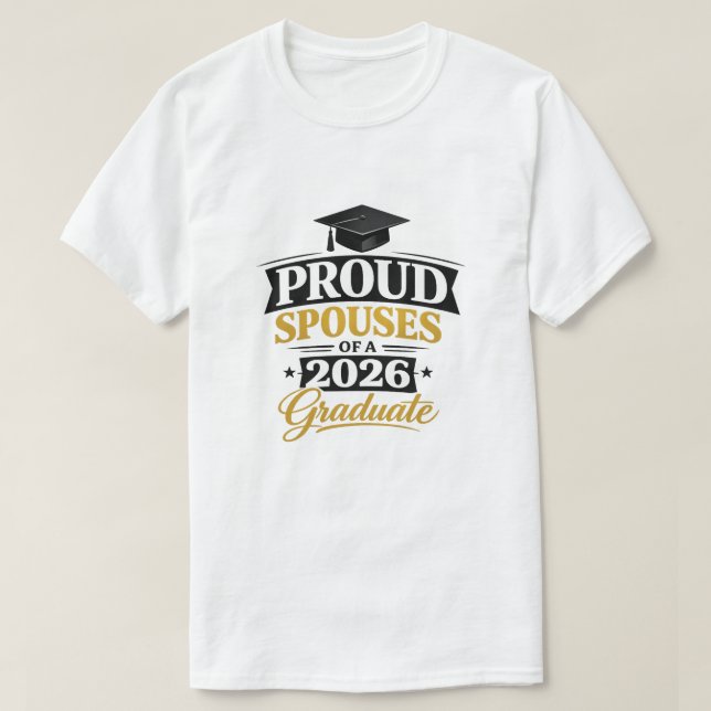 T-shirt Conjoints fiers d'un diplômé de 2026 (Design devant)