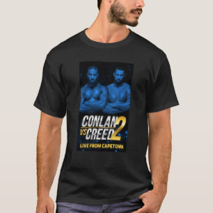 T-shirt Conlan vs Creed 2 poster bleu