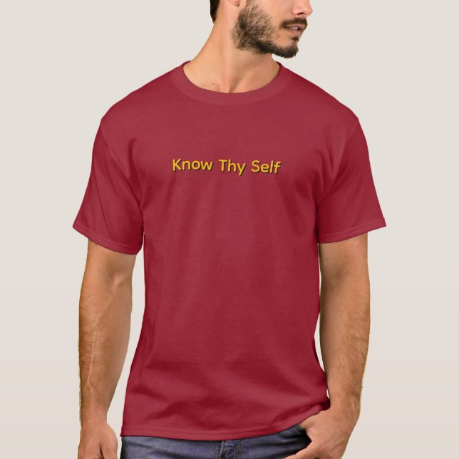 T-shirt Connais-Toi Même Marron (Devant)