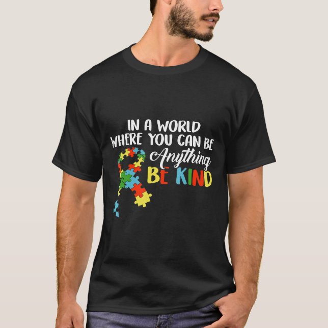 T-shirt Connaissance autistique Kindness Puzzle Ruban Hear (Devant)