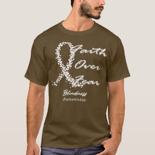 T-shirt Connaissance de la cécité La foi sur la peur dans