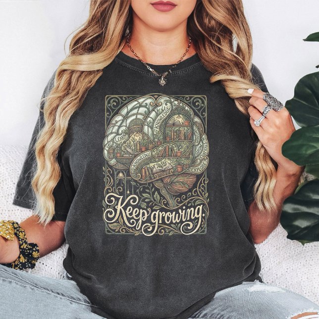T-shirt Connaissance de la croissance de l'art de la serre (Créateur téléchargé)
