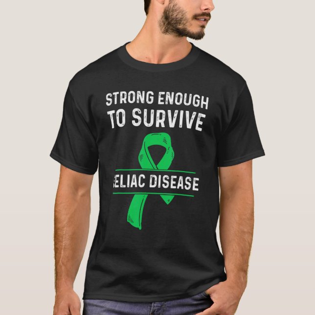 T-shirt Connaissance de la maladie coeliaque Survivant Gue (Devant)