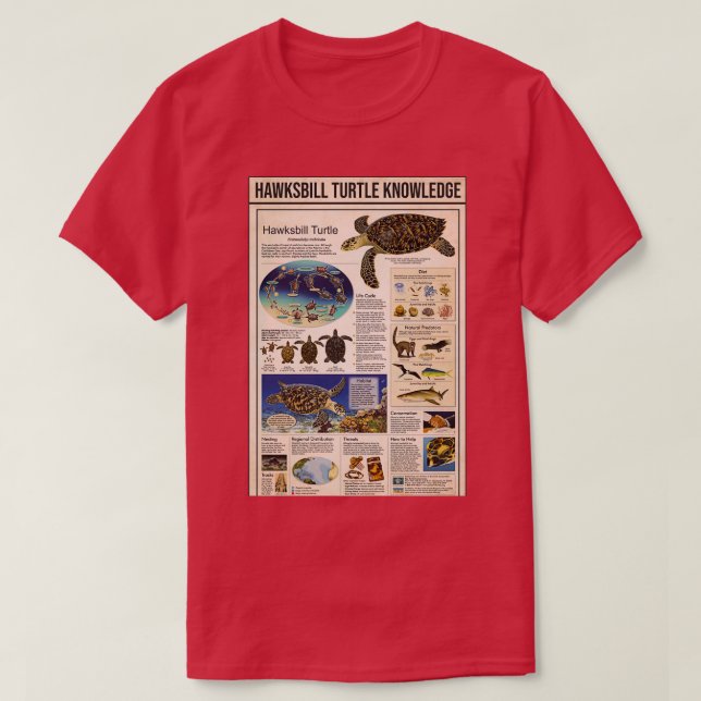 T-shirt Connaissance de la tortue hawksbill (Design devant)