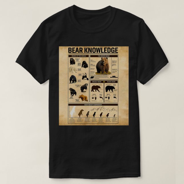 T-shirt Connaissance de l'ours et de l'ours de lapin 1 (Design devant)