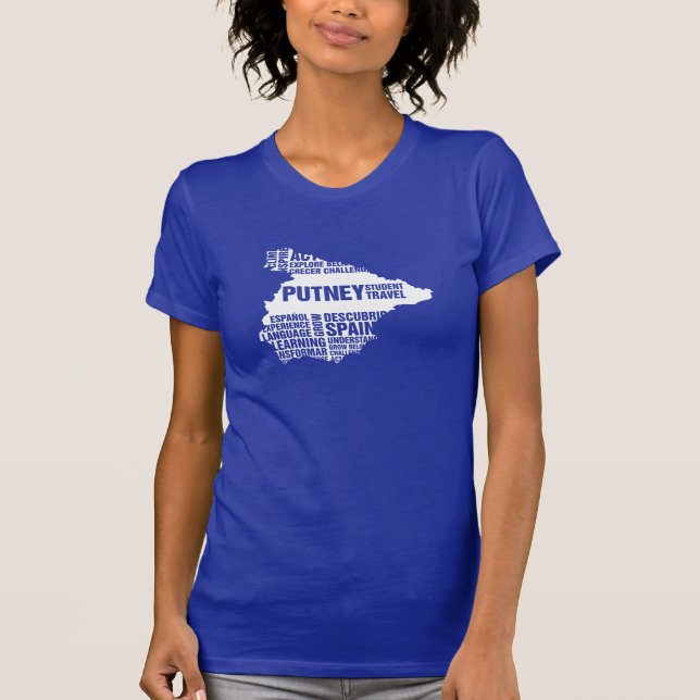 T-shirt Connaissance des langues Espagne dans des couleurs (Devant)