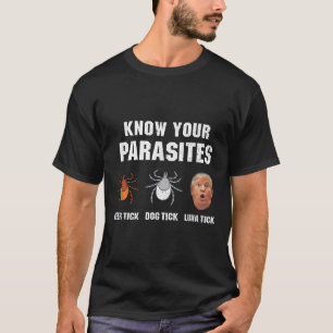 T-shirt Connaissez vos parasites - Drôle anti-Trump