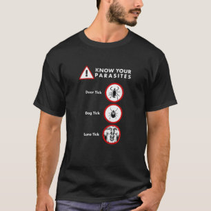 T-shirt Connaissez vos parasites Funny Anti Trump et Ticks