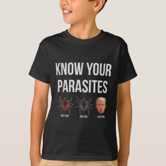 T-shirt Connaissez vos parasites vider le président Trump 