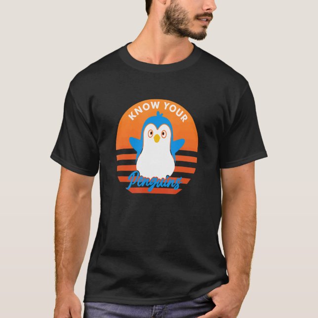 T-shirt Connaissez vos pingouins Bébé Penguin Garçons Fill (Devant)
