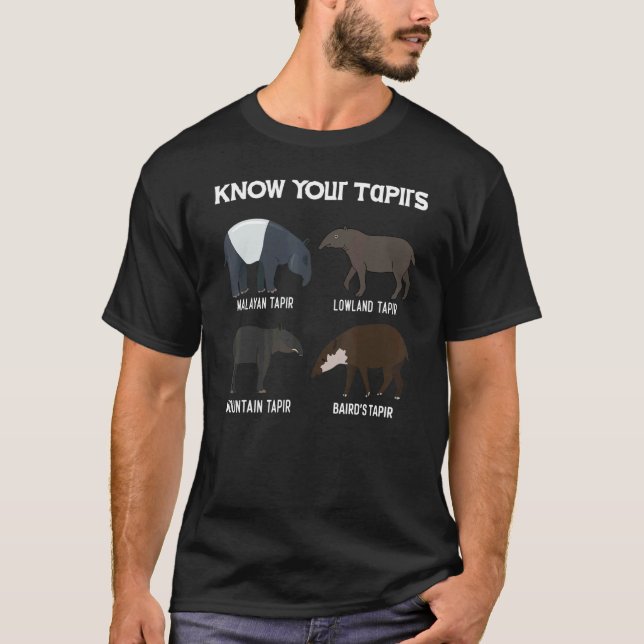 T-shirt Connaissez votre Tapir Faune Mammifère Forêts Trop (Devant)