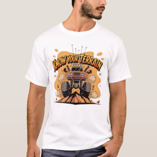 T-shirt Connaissez Votre Terrain Camion Monstre Orange Tou