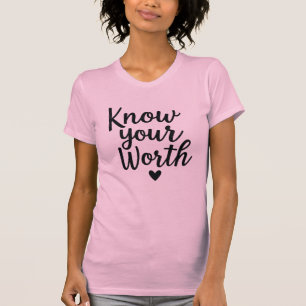T-shirt Connaissez votre valeur - Parties scintillant de s