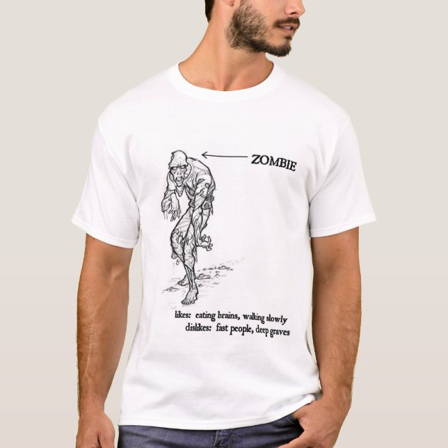 T-SHIRT CONNAISSEZ VOTRE ZOMBI (Devant)