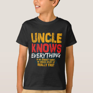 T-shirt Connaît Tout Drôle Oncle Fête des pères Cadeaux