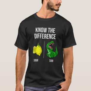 T-shirt Connaître La Différence Mème Dinosaure Acide Dinos