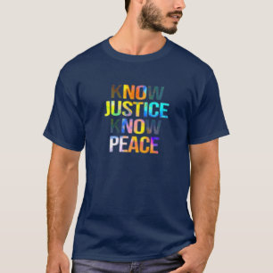 T-shirt Connaître les juges connaître la paix classique dr