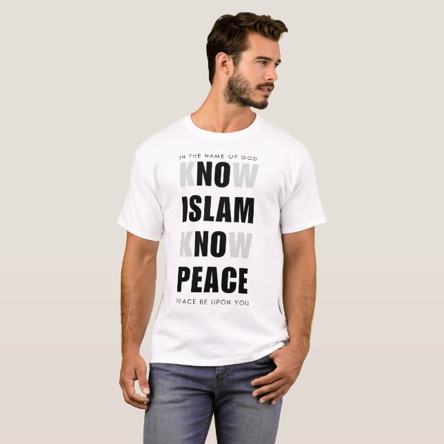 T-shirt connaître l'islam connaître la paix, chemise de l' (Devant entier)