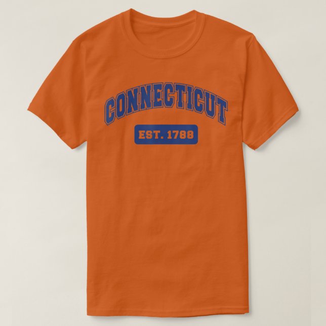 T-shirt Connecticut 1788 Varsity Retro Style (Design devant)