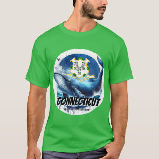 T-shirt Connecticut cachalot animal d'état aquarelle Ar