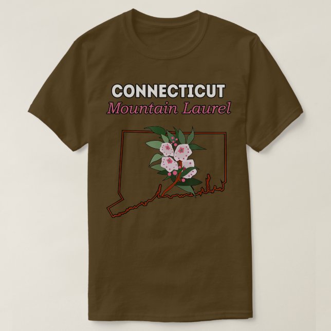 T-shirt CONNECTICUT Cadeau Fleur Laurel Mountain Laurel (Design devant)