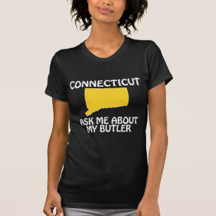 T-shirt Connecticut - Demandez-moi à propos de mon majordo