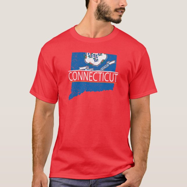 T-shirt Connecticut en détresse (Devant)
