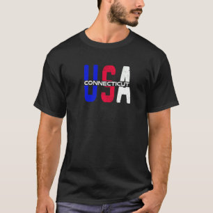 T-shirt Connecticut États-Unis Vintage Patriotique Et Fier